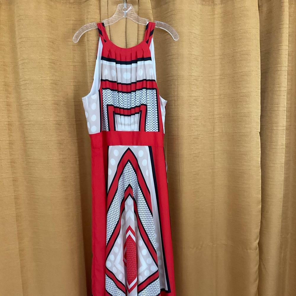 Eliza J Halter scarf print Jersey dress